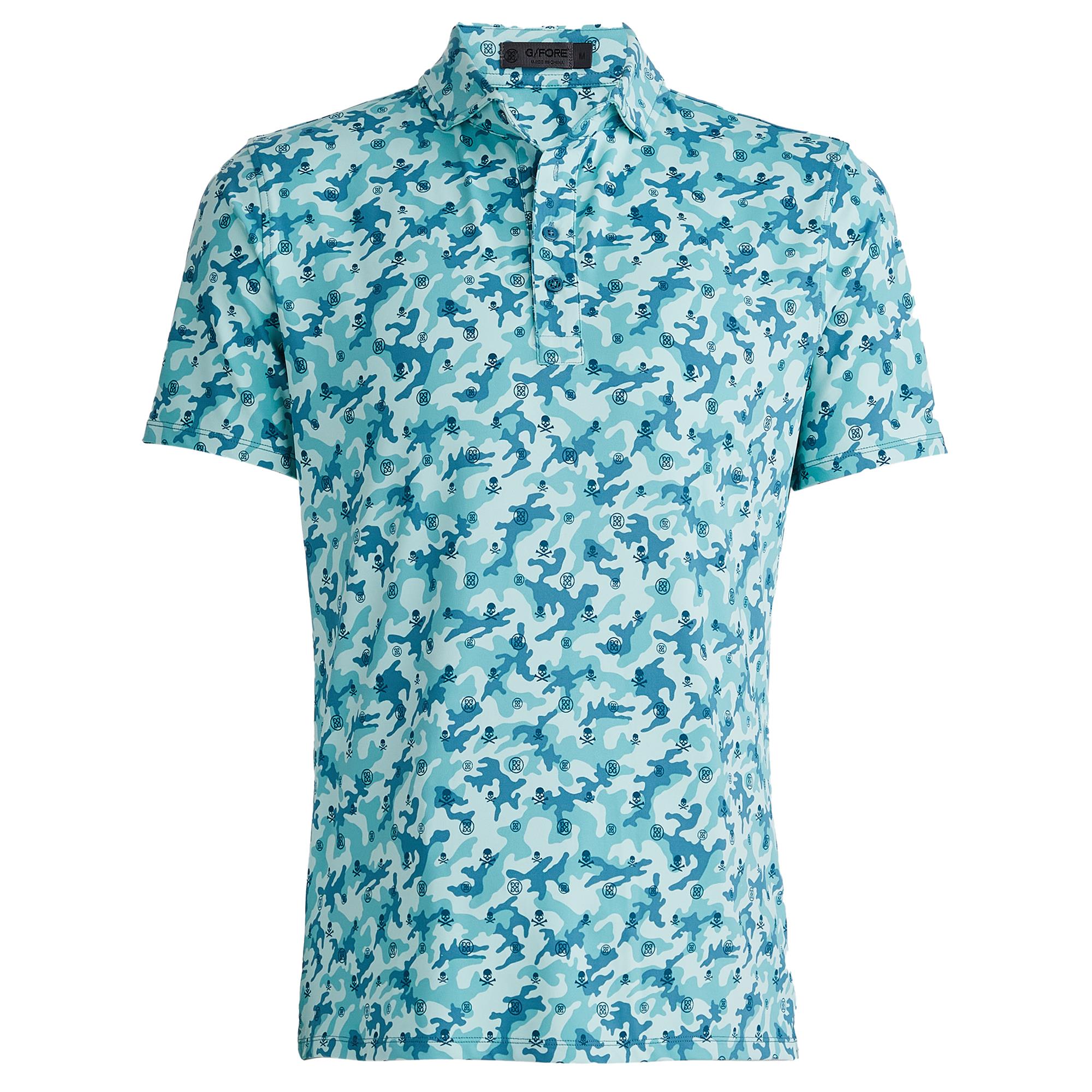 G/FORE Mapped Icon Camo Tech Jersey Mens Golf Polo Monsoon
